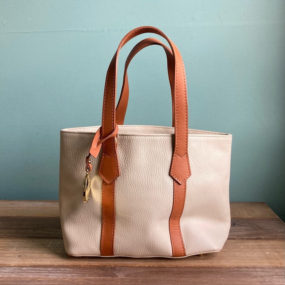 NWOT Valentina Italian Leather Crossbody Tote Bag